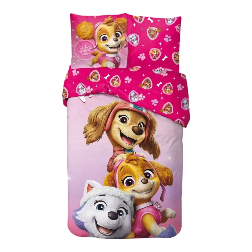 Funda nórdica con funda de almohada de la Patrulla Canina (200 x 140 cm)