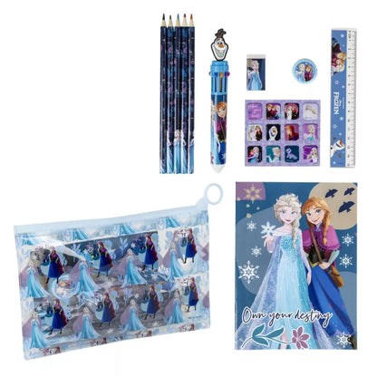 Conjunto Escolar Frozen com estojo transparente - BONECADA