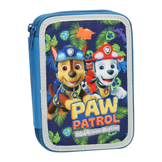 Conjunto Escolar Patrulha Pata Dino Rescue com estojo duplo