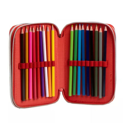 Conjunto Escolar Spiderman Web com estojo triplo