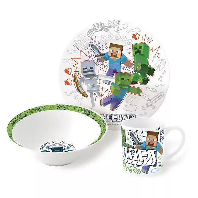 Conjunto Refeição Cerâmica Explore Minecraft