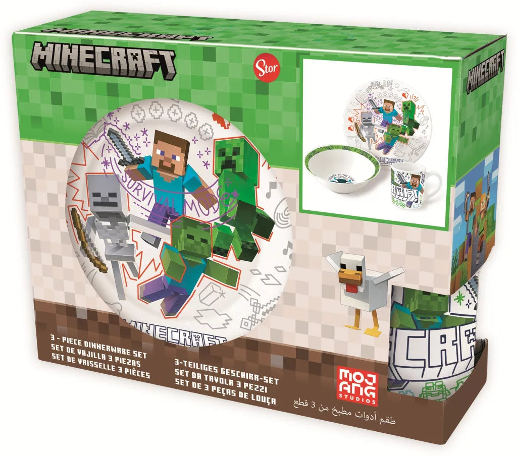 Conjunto Refeição Cerâmica Explore Minecraft