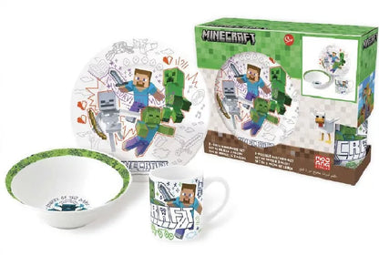 Conjunto Refeição Cerâmica Explore Minecraft