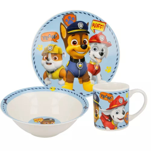 Conjunto Refeição Cerâmica Icons Patrulha Pata