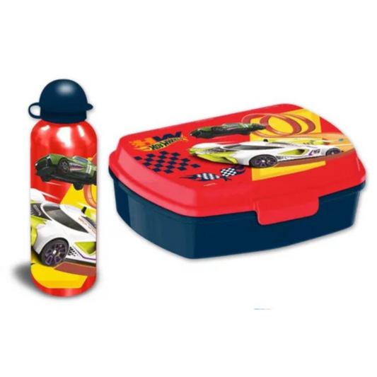 Conjunto garrafa e sanduicheira Hot Wheels - BONECADA