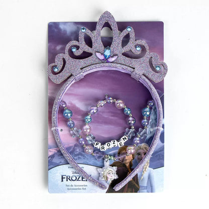 Conjunto bandolete, colar e pulseira Frozen