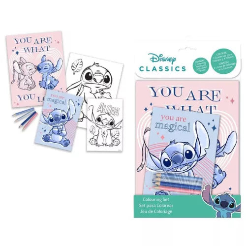 Conjunto colorir com lápis Stitch - BONECADA