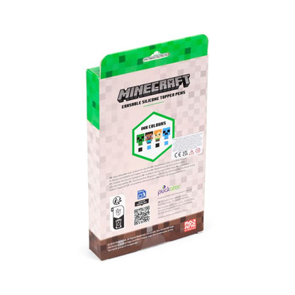 Conjunto de 4 canetas apagáveis com topo de silicone Minecraft Chibi