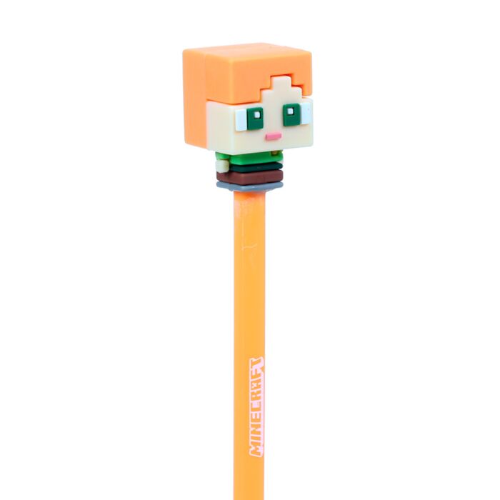 Conjunto de 4 canetas apagáveis com topo de silicone Minecraft Chibi
