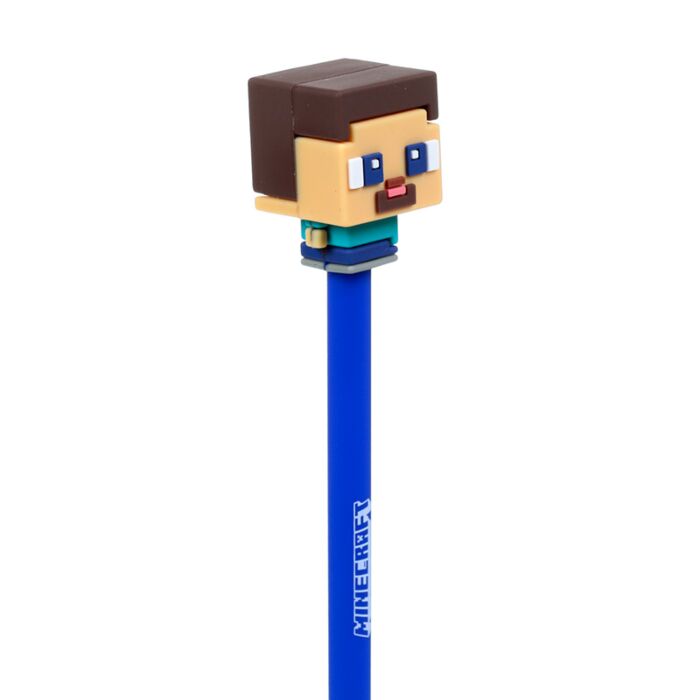 Conjunto de 4 canetas apagáveis com topo de silicone Minecraft Chibi