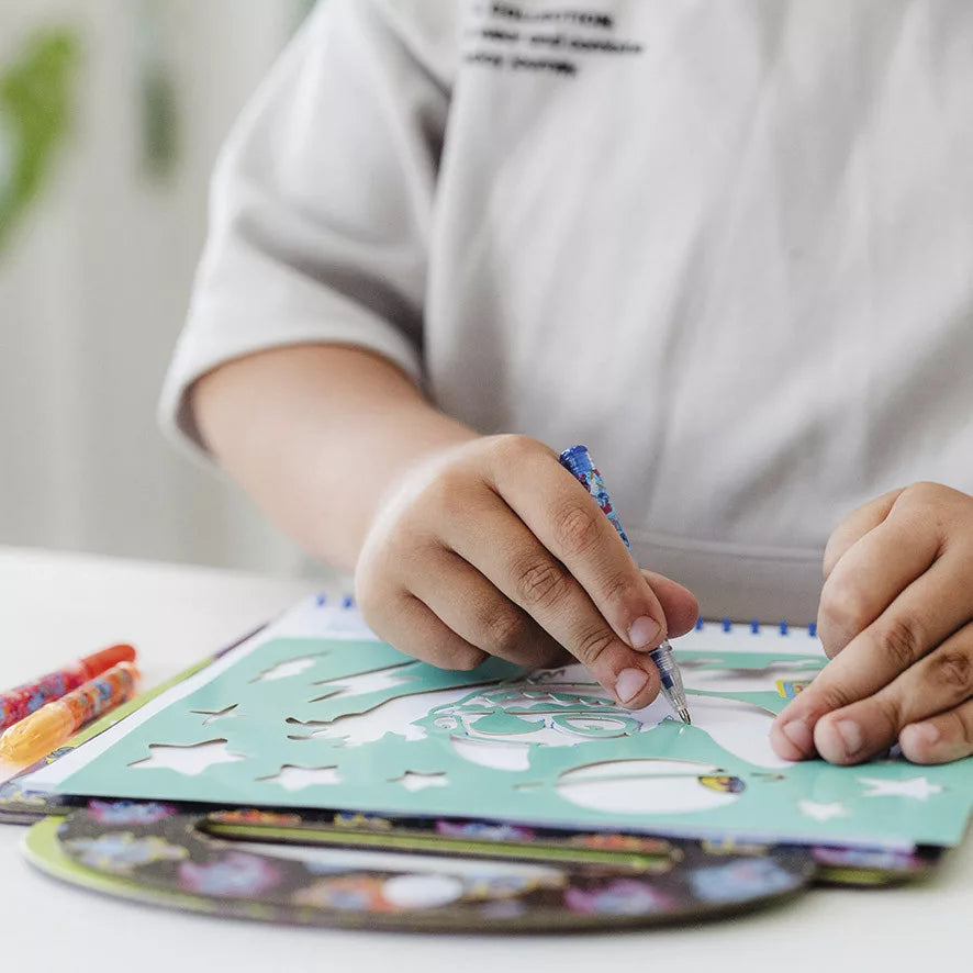 Conjunto de Stencils + autocolantes Stitch - BONECADA