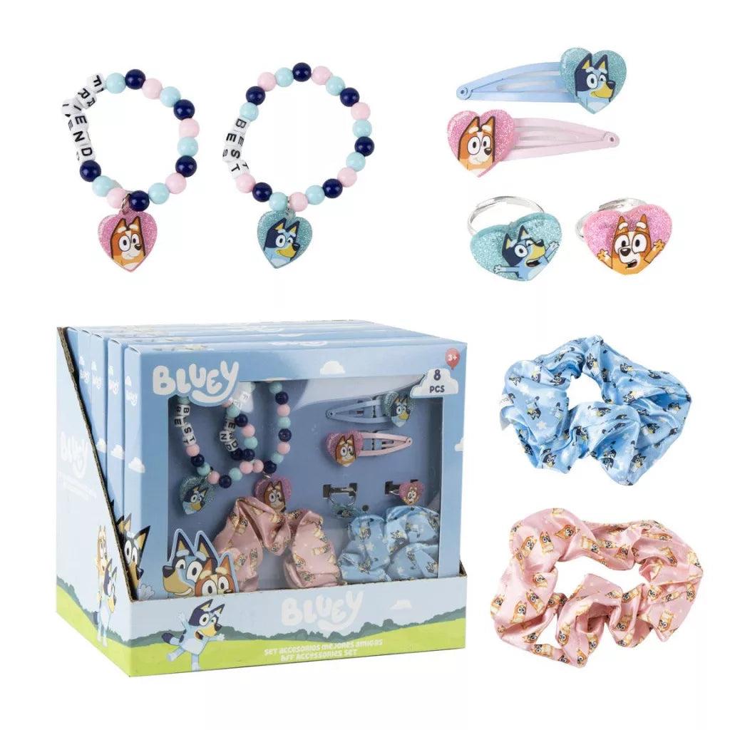Conjunto de jóias e acessórios de cabelo Bluey Best Friends