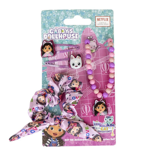 Conjunto de jóias e acessórios de cabelo Gabby
