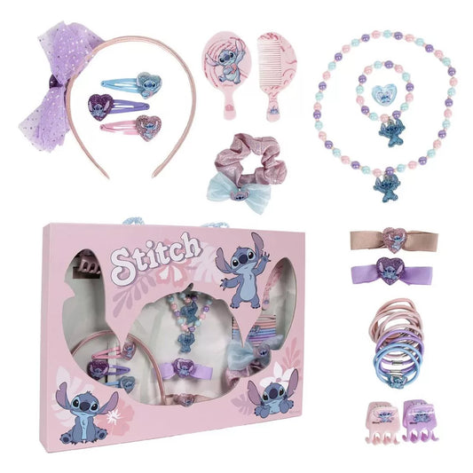 Conjunto de jóias e acessórios de cabelo Stitch