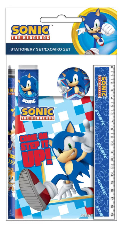 Conjunto escolar Sonic Rush (5 peças) - BONECADA