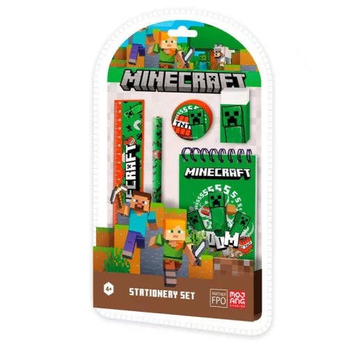 Conjunto escolar Minecraft (5 peças) - BONECADA