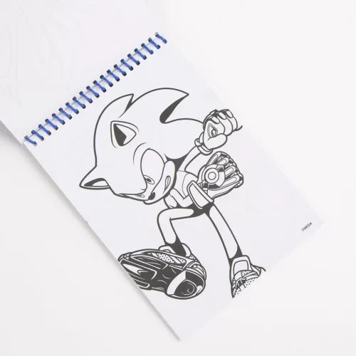 Conjunto desenho com caderno Sonic - BONECADA