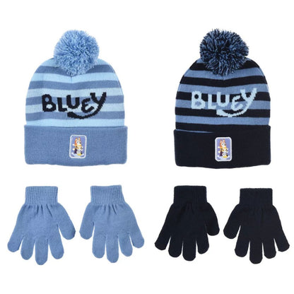 Conjunto gorro e luvas Bluey Blue (3-6 anos)