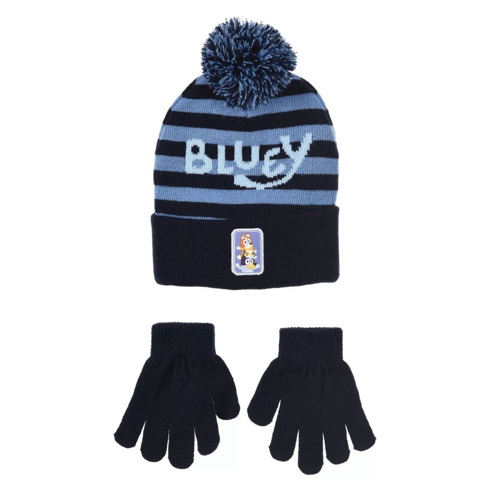 Conjunto gorro e luvas Bluey Blue (3-6 anos)