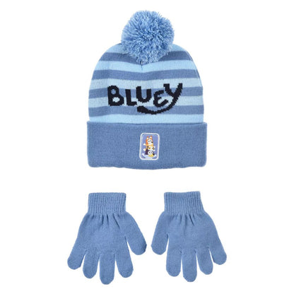 Conjunto gorro e luvas Bluey Blue (3-6 anos)
