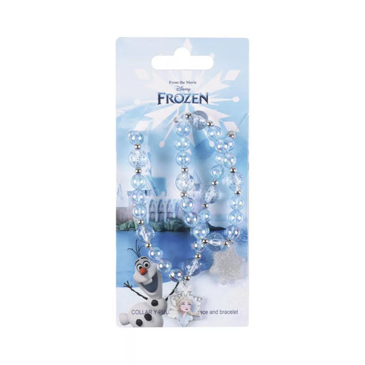 Conjunto pulseira e colar Frozen