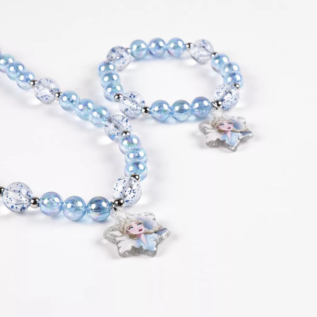 Conjunto pulseira e colar Frozen