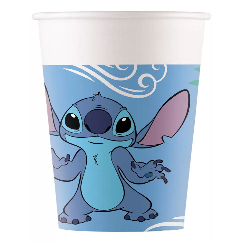 Copos de papel Stitch Angel (8 unidades)