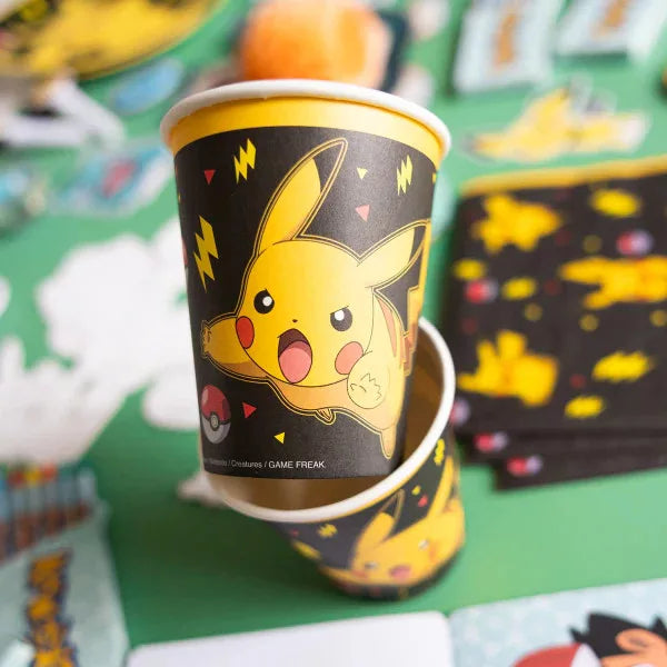 Copos de papel festa Pokemon (8 unidades)