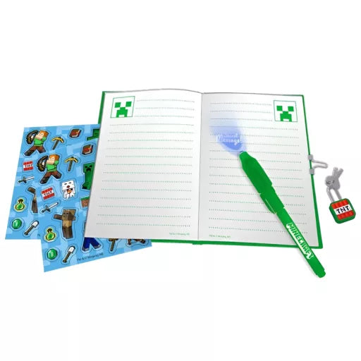 Diário com caneta mágica Minecraft