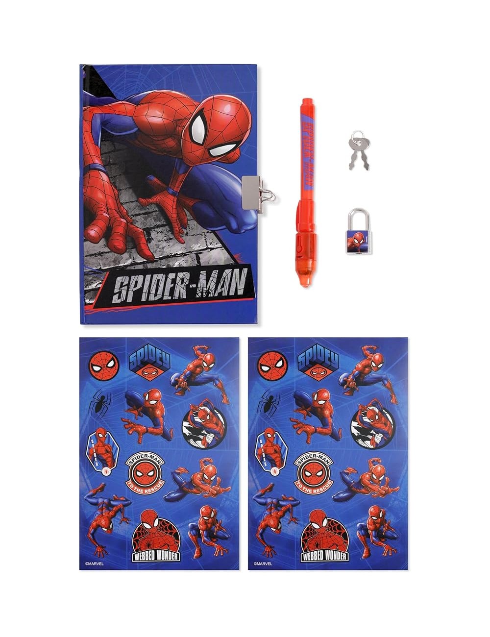 Diário com caneta mágica Spiderman