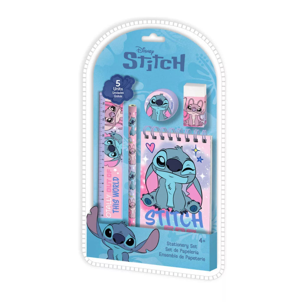 Conjunto escolar Stitch This World (5 peças)