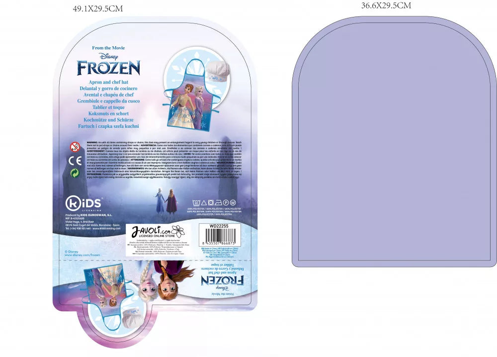 Avental e Chapéu Cozinha Frozen Wind