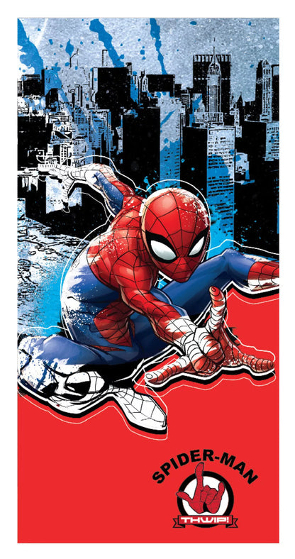 Toalha praia microfibra Spiderman Jump