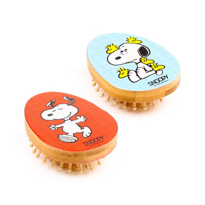 Escova de Bambu com forma Peanuts Snoopy & Woodstock