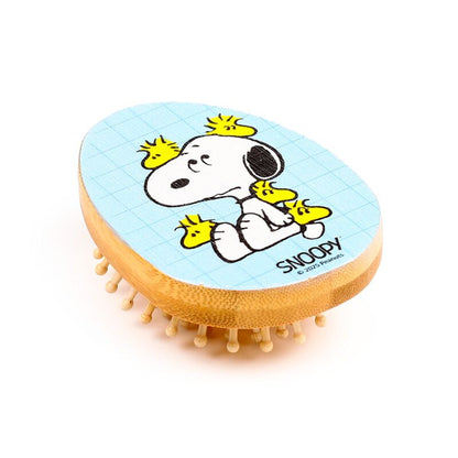 Escova de Bambu com forma Peanuts Snoopy & Woodstock