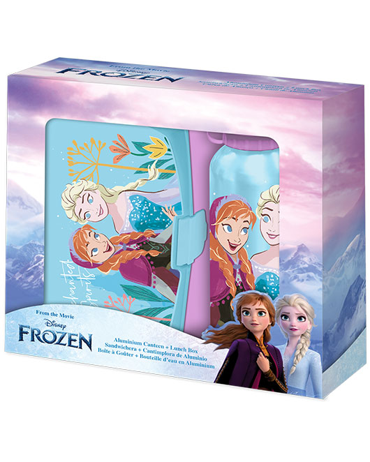 Conjunto Garrafa Aluminio e Sanduicheira Disney Frozen