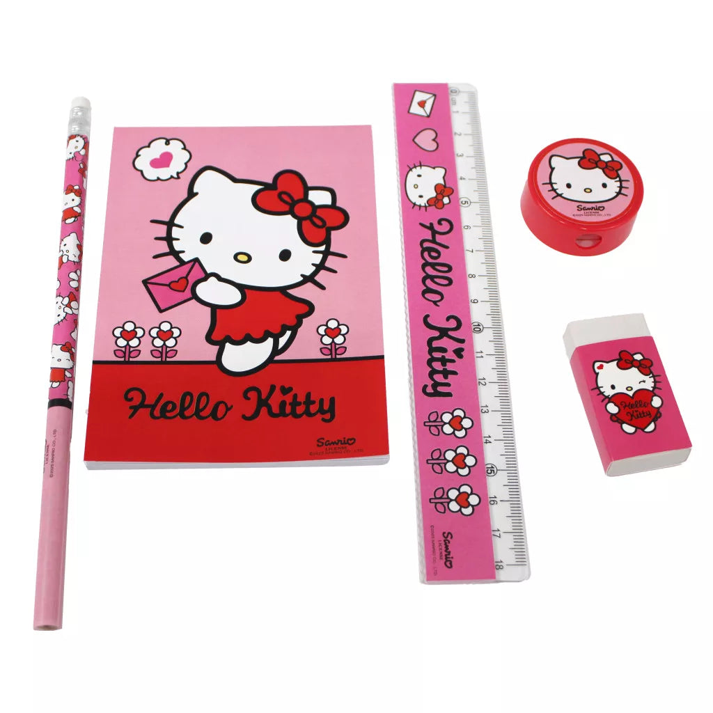 Conjunto escolar Hello Kitty Sweetheart (5 peças)