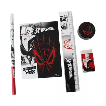 Conjunto escolar Spiderman World of Webs (5 peças)