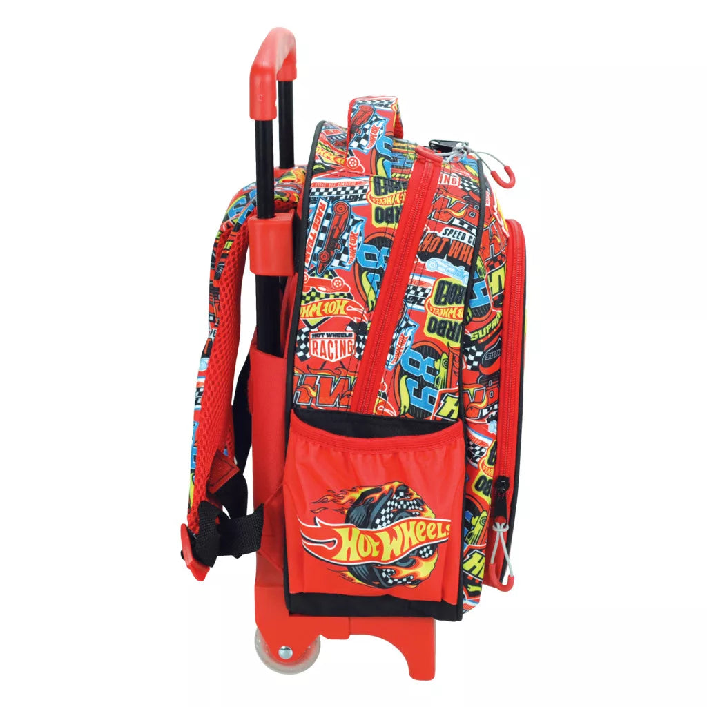 Mochila Trolley creche ou pré-escolar Hot Wheels Race to Win 30 cm