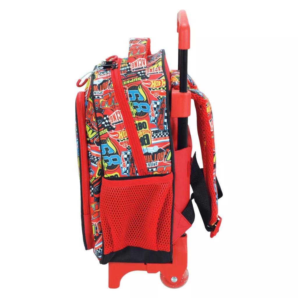 Mochila Trolley creche ou pré-escolar Hot Wheels Race to Win 30 cm