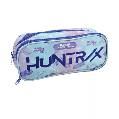Estojo 2 Compartimentos Roxo K-pop Demon Hunters 26 cm