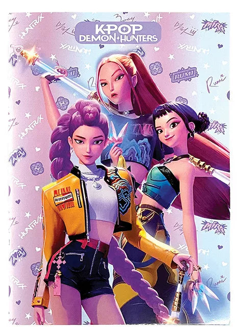 Caderno A4 Pautado K-pop Demon Hunters Hunters 50 Folhas
