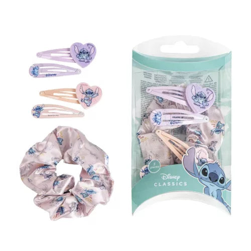 Ganchos e elástico cabelo Stitch - BONECADA