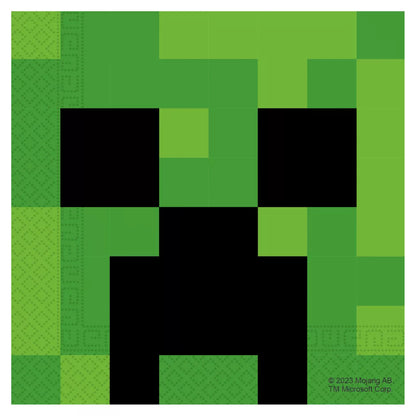 Guardanapos de papel Minecraft Green (20 unidades)