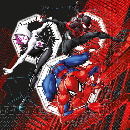 Guardanapos de papel Spiderman World of Webs (20 unidades)