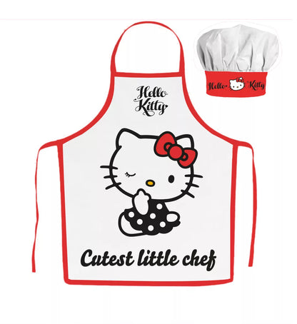 Avental e Chapéu Cozinha Hello Kitty