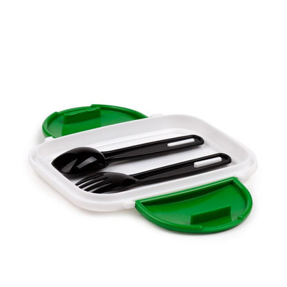 Sanduicheira Bento com fecho clip e talheres - Minecraft Creeper & TNT