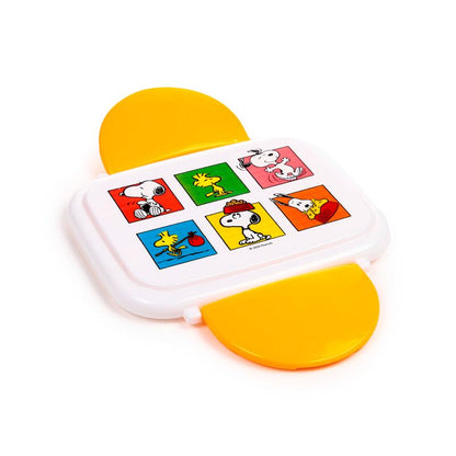 Sanduicheira Bento com fecho clip e talheres - Peanuts Snoopy & Woodstock