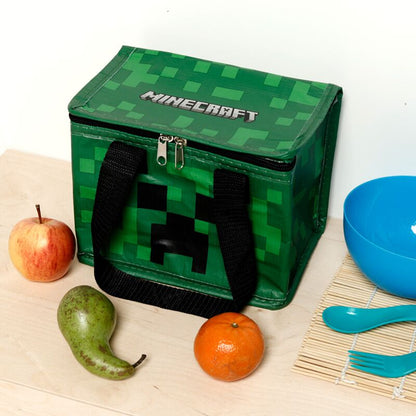 Lancheira feita de plástico reciclado RPET - Minecraft Creeper