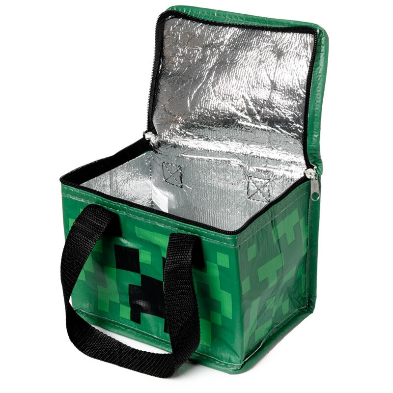 Lancheira feita de plástico reciclado RPET - Minecraft Creeper